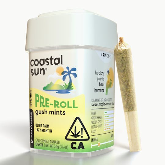 Coastal Sun - Gush Mints Greenhouse 0.35g Pre-Roll 10pk 3.5g - 1