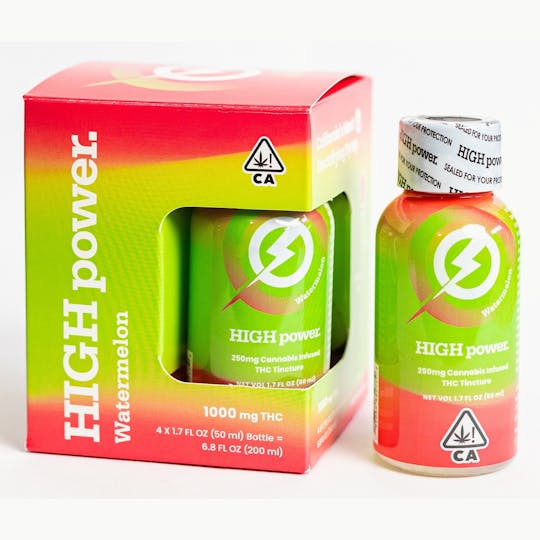 HIGH power syrup - HIGH Power Syrup - Watermelon 1000mg THC (4 Pack) - 1