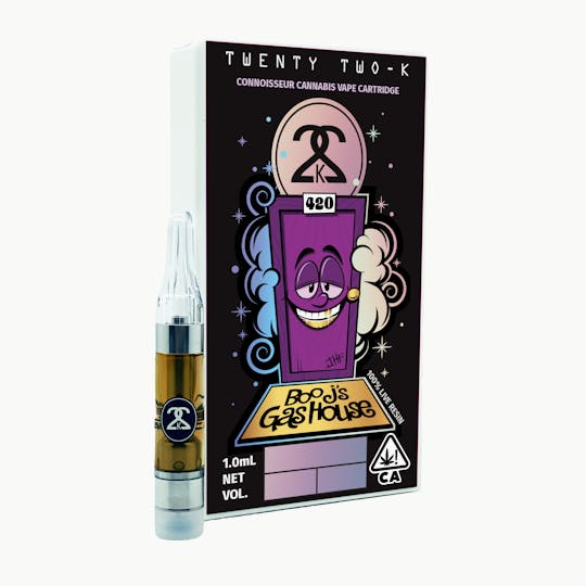 Twenty Two K / 22k - 22K x Boo Johnson - Boo J's Gas House- 100% Live Resin - 1.0ml Cartridge - 1
