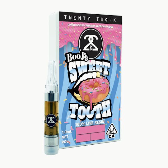 Twenty Two K / 22k - 22K x Boo Johnson - Boo J's Sweet Tooth - 100% Live Resin - 1.0ml Cartridge - 1