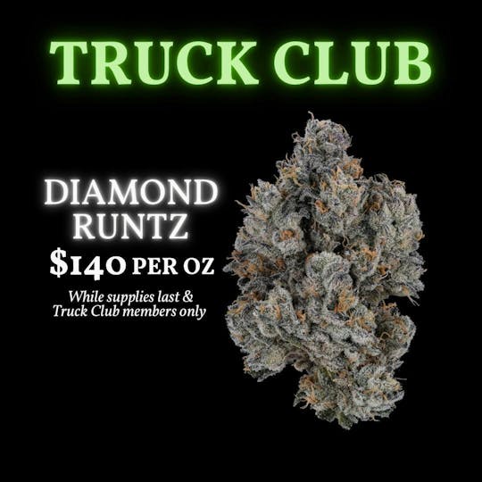 Green Truck - ***Truck Club Member Exclusive*** - Diamond Runtz Ounces - $140 - 1