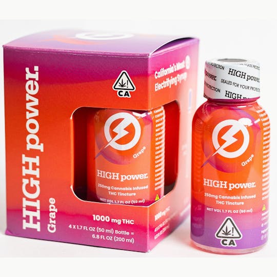 HIGH power syrup - HIGH Power syrup - Grape 1000mg THC (4 Pack) - 1