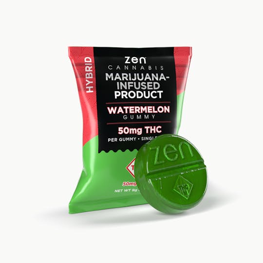 Bison Infused - Zen Cannabis Watermelon Hybrid Gummy 50mg THC - 1