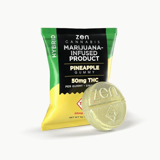 Bison Infused - Zen Cannabis Pineapple Hybrid Gummy 50mg THC - 1