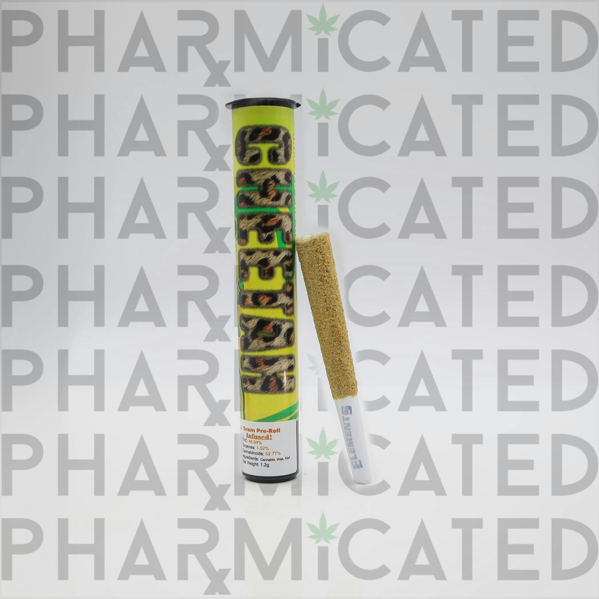 Pharmicated - INFUSED - PhD 1.2g Pre-Roll - Cheetah Wizz (H) - 1