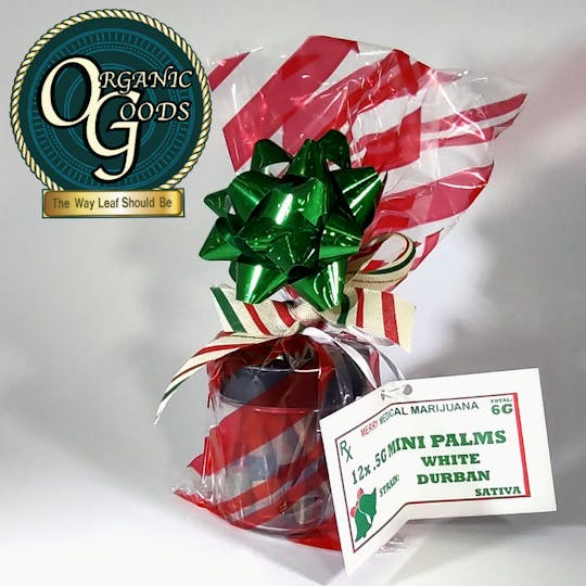 Organic Goods - Gift Wrapped White Durban Mini Palms 12 x .5g = 6g - 1