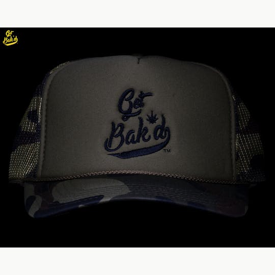 Bak'd - Get Bak'd Spirit Mesh Trucker Snapback Hat (Camo/Black) - 1