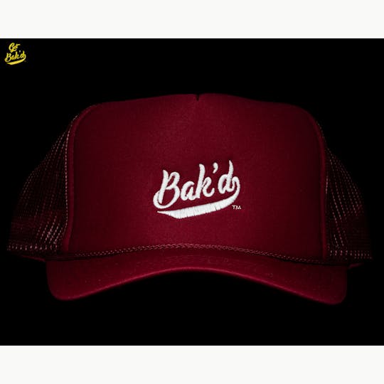 Bak'd - Bak'd Classic Mesh Trucker Snapback Hat (Burgandy) - 1