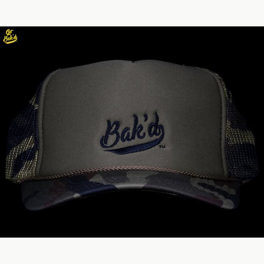 Bak'd - Bak'd Classic Mesh Trucker Snapback Hat (Camo/Black) - 1