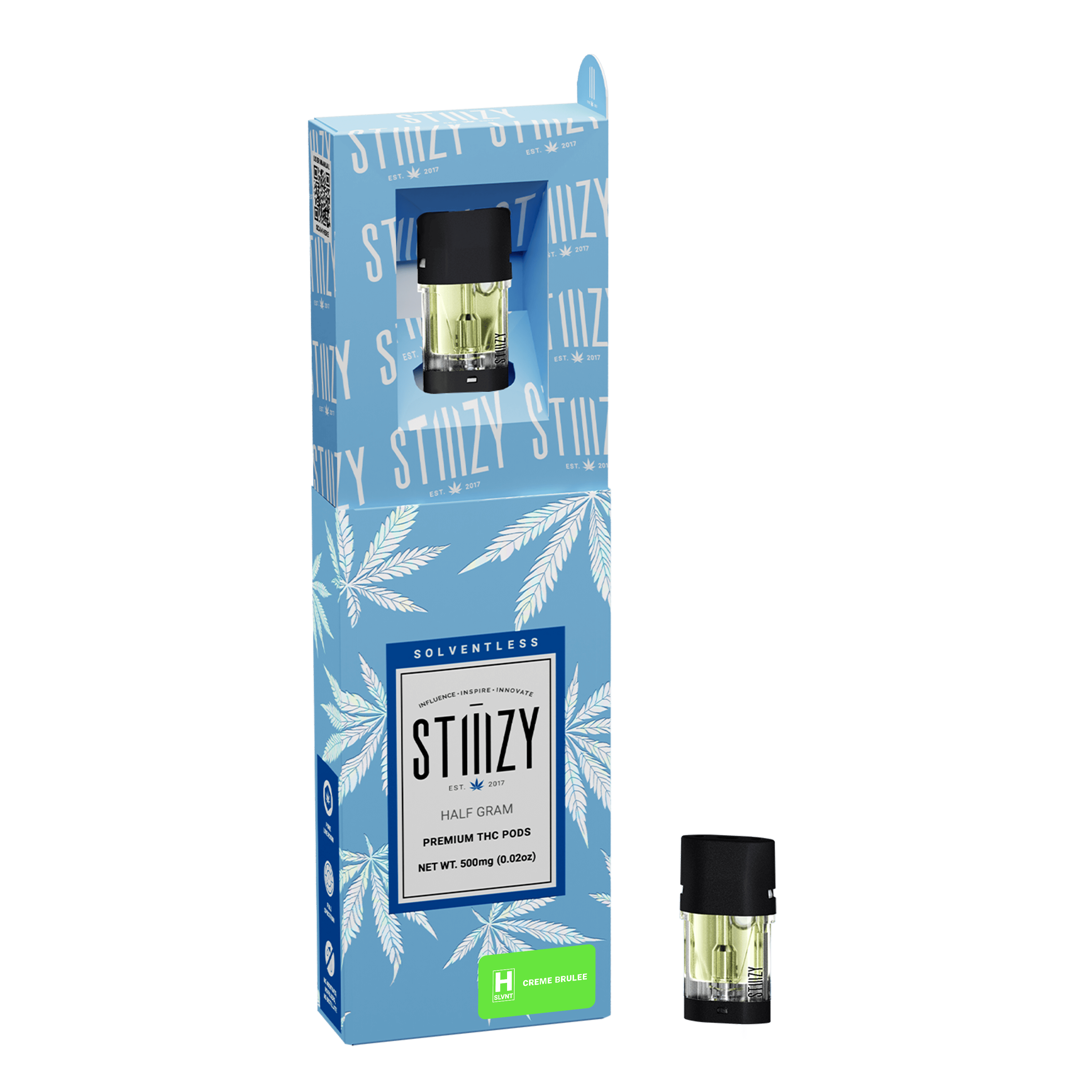 STIIIZY - Vape Cartridge - CREME BRULEE .5G Solventless Live Rosin Pod - STIIIZY - 1