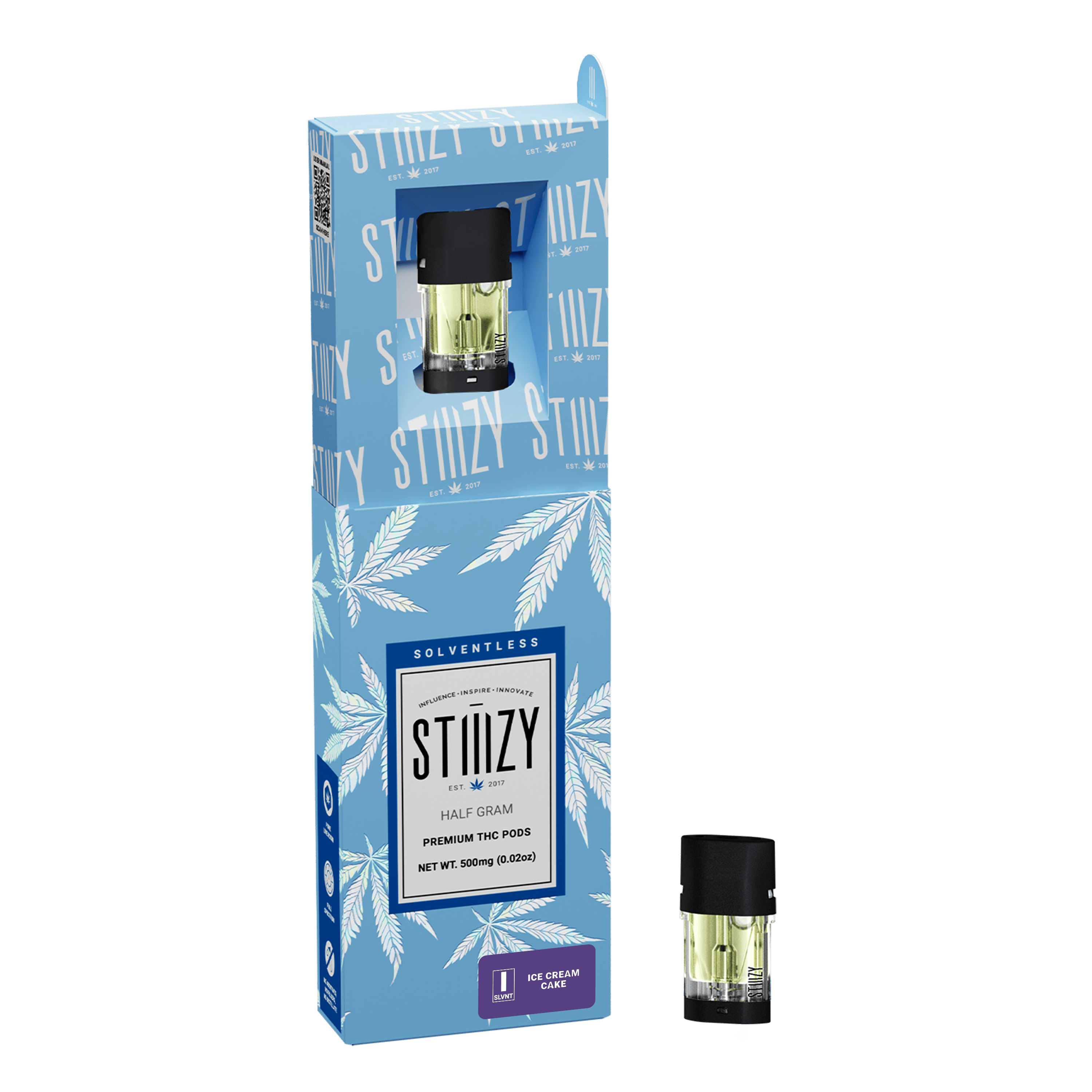 STIIIZY - Vape Cartridge - ICE CREAM CAKE .5G Solventless Live Rosin Pod - STIIIZY - 1