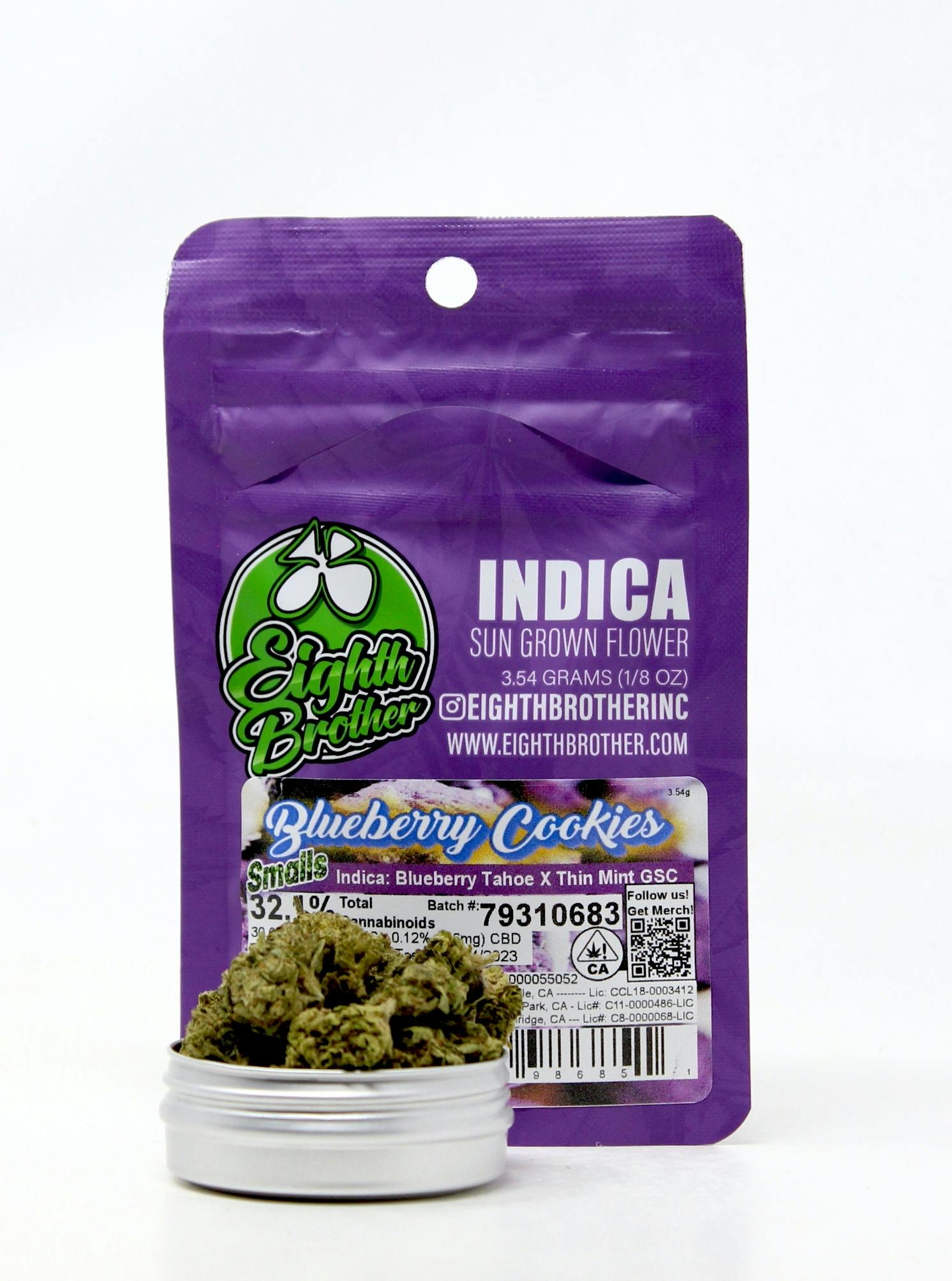 Eighth Brother - Blueberry Cookies Smalls (3.54g - 1/8 oz) - 1