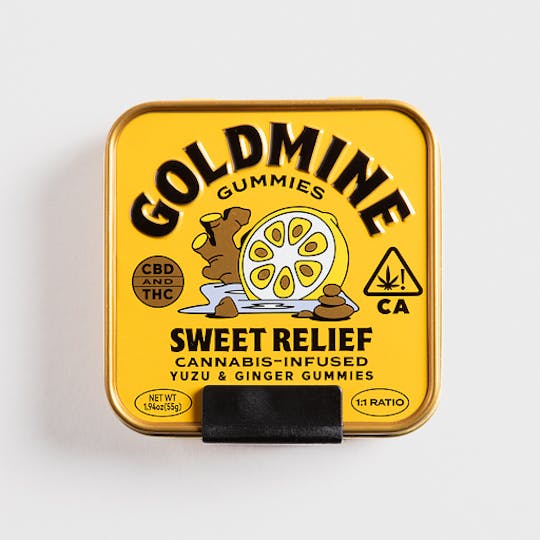 Breez - Goldmine Gummies Sweet Relief Yuzu & Ginger Tin - 1