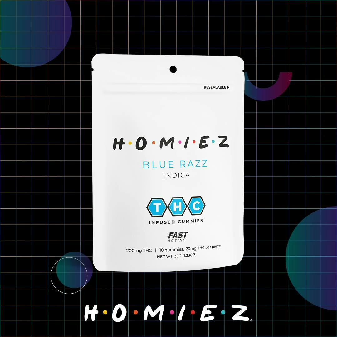 Dispo - Blue Razz • 200MG Gummies • HOMIEZ • MED - 1