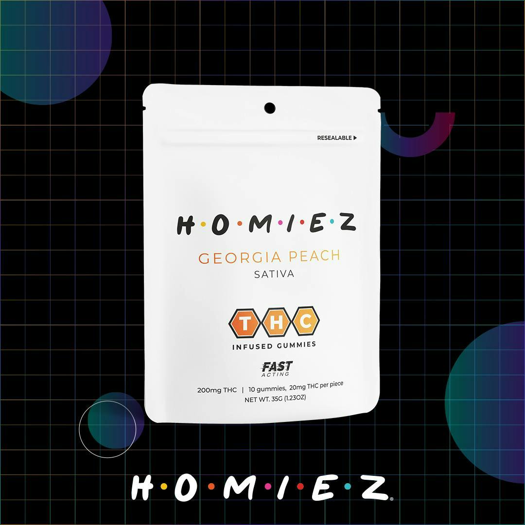 Dispo - Georgia Peach • 200MG Gummies • HOMIEZ • REC - 1