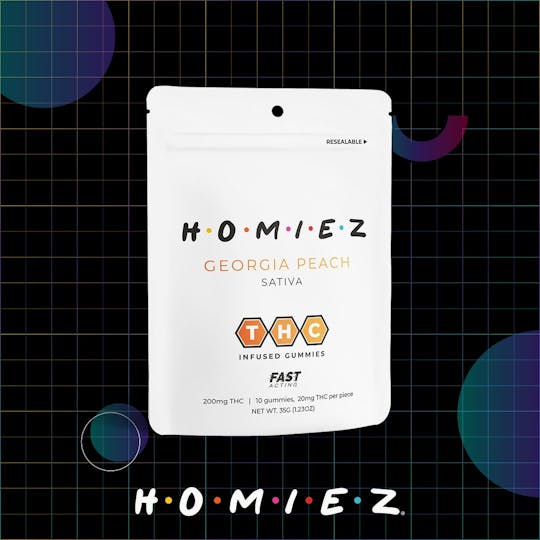 Dispo - Georgia Peach • 200MG Gummies • HOMIEZ • REC - 1