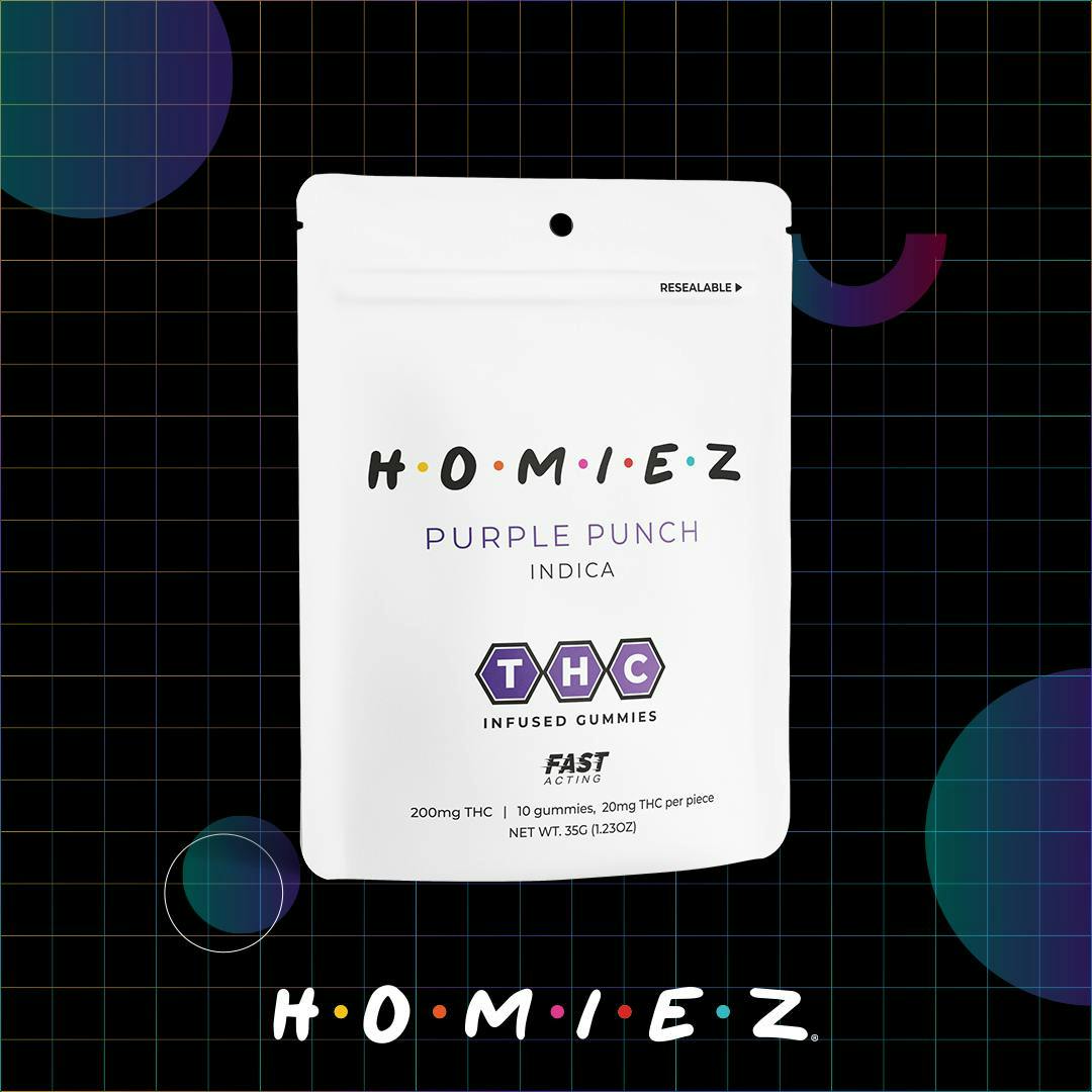 Dispo - Purple Punch • 200MG Gummies • HOMIEZ • REC - 1