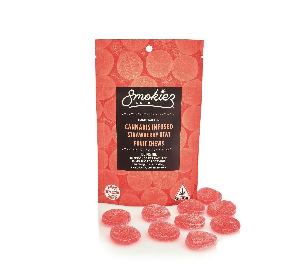 Smokiez Edibles - Strawberry Kiwi Fruit Chews | 100mg | 10ct | 10mg/ea - 1