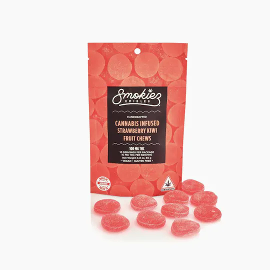 Smokiez Edibles - Strawberry Kiwi Fruit Chews | 100mg | 10ct | 10mg/ea - 1