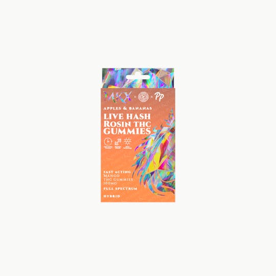 MKX Oil Co - MKX Live Hash Rosin Gummies(100mg): Apples & Bananas - 1