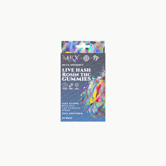 MKX Oil Co - MKX Live Hash Rosin Gummies(100mg): Blue Sherbert - 1