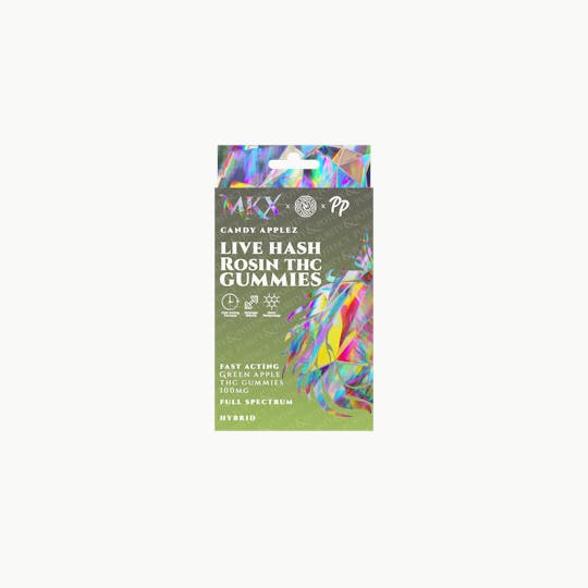MKX Oil Co - MKX Live Hash Rosin Gummies(100mg): Candy Applez - 1