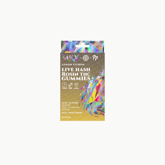 MKX Oil Co - MKX Live Hash Rosin Gummies(100mg): Lemon Citron - 1