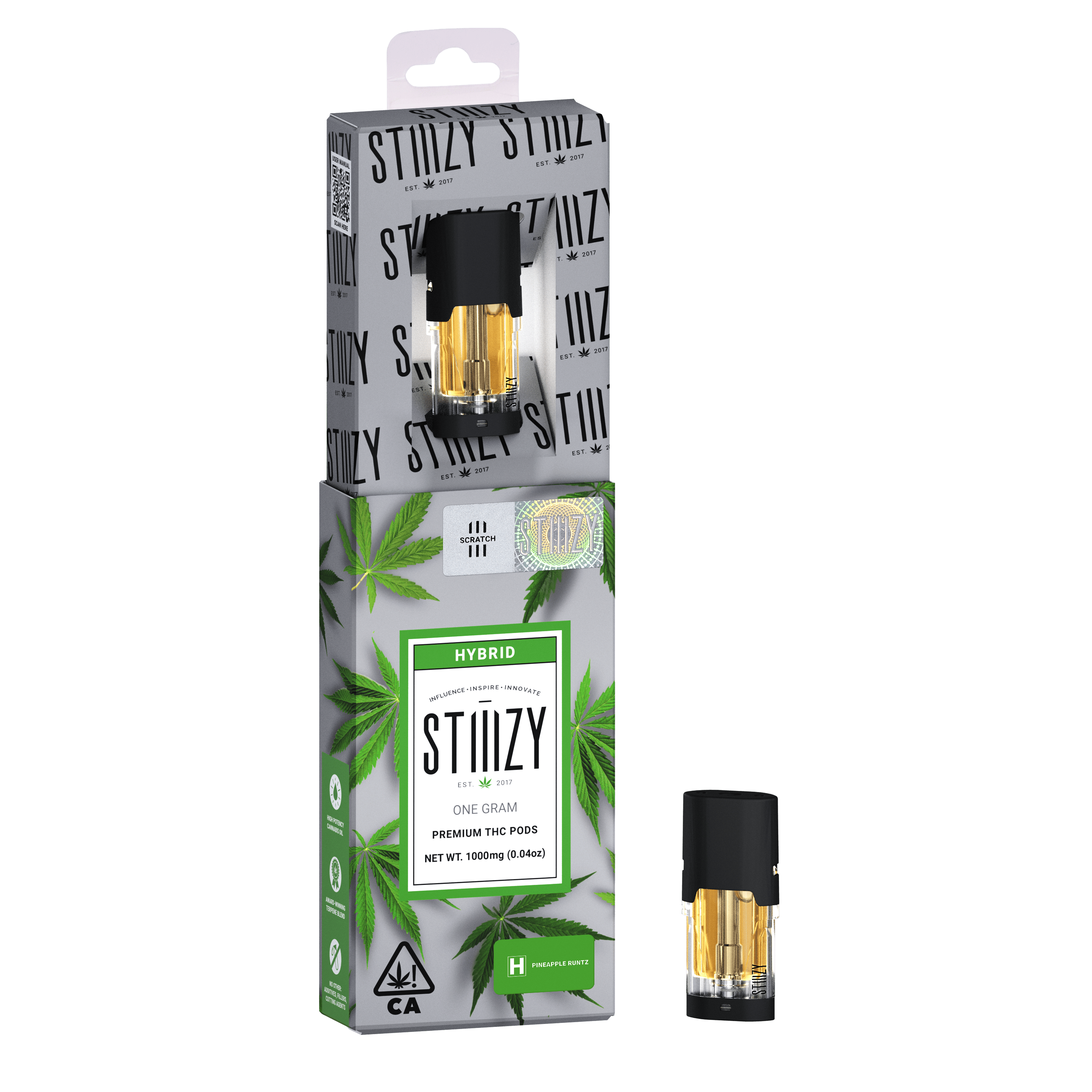 STIIIZY - Vape Cartridge - PINEAPPLE RUNTZ 1G Original THC Pod - STIIIZY - 1