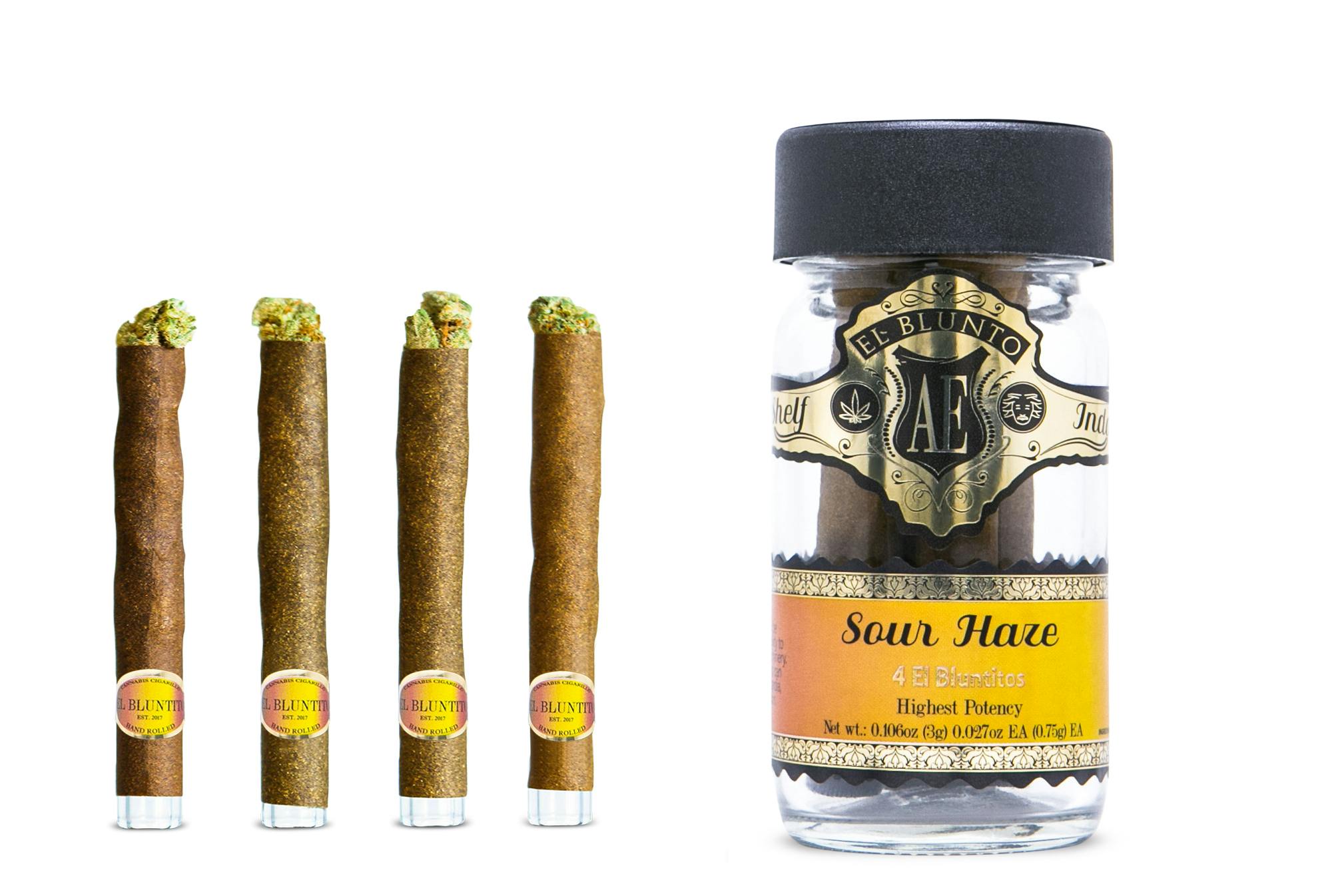 El Blunto by Albert Einstone's - El Bluntito - 4-Pack - Sour Haze - 4 x .75G [Mini Blunt] - 1