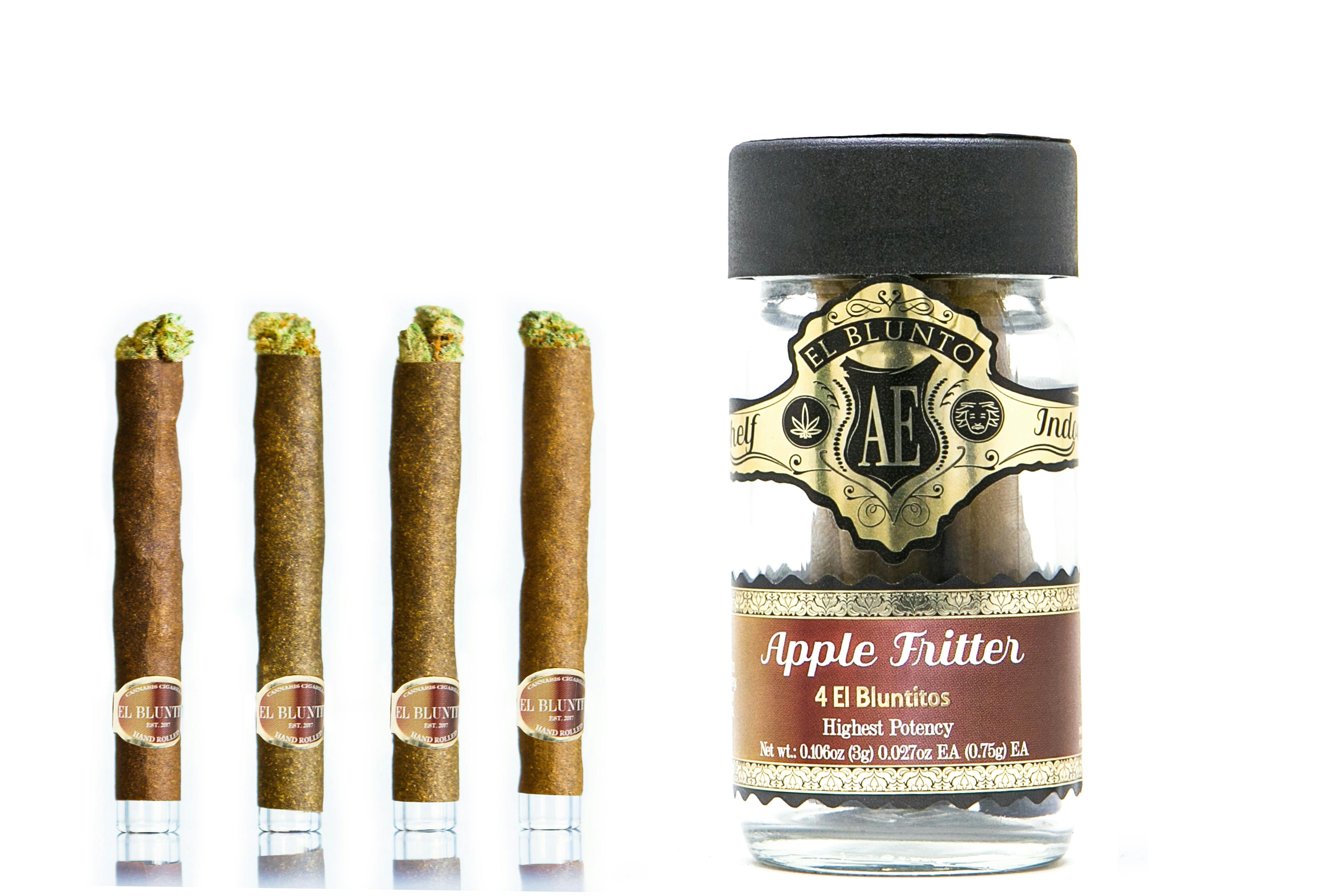 El Blunto by Albert Einstone's - El Bluntito - 4-Pack - Apple Fritter - 4 x .75G [Mini Blunt] - 1