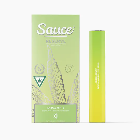 Sauce. - Sauce | Reserve | Animal Mintz | Live Resin Disposable | 1g - 1