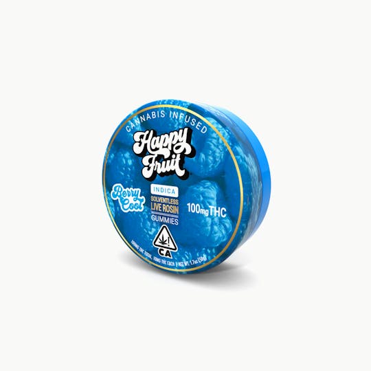 Happy Fruit - Berry Cool Rosin Gummies - 100mg THC - 1