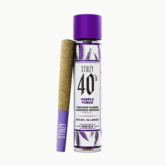 STIIIZY - - PURPLE PUNCH - 1G 40's Infused Preroll - 1