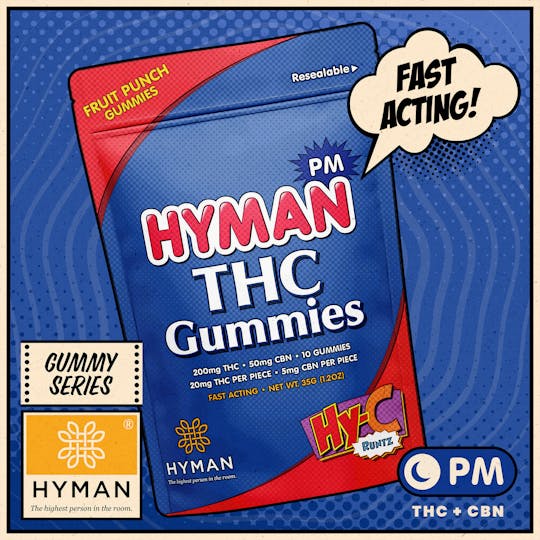 HYMAN - HY-C Runtz | PM • Fast Acting 200mg Gummies | HYMAN | MED - 1