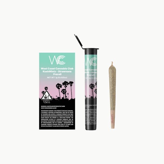 West Coast Cannabis Club - WCCC | Kushmintz x Strawnana Preroll 1g - 1