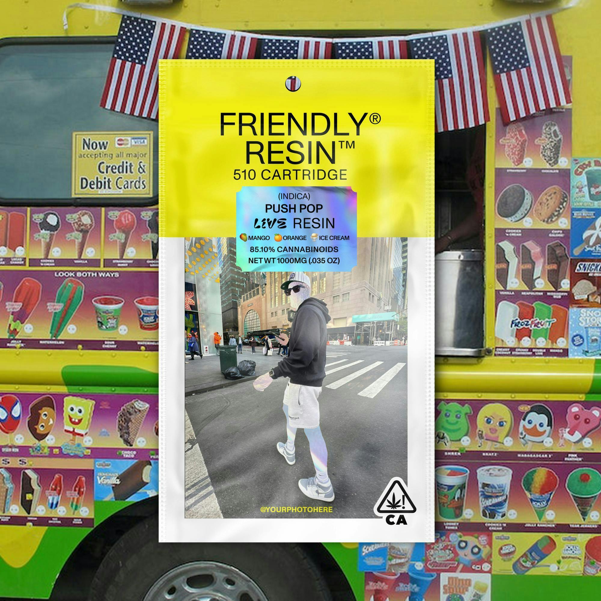 Friendly Brand - Friendly Brand | Push Pop | Live Resin Cartridge | 1g - 1