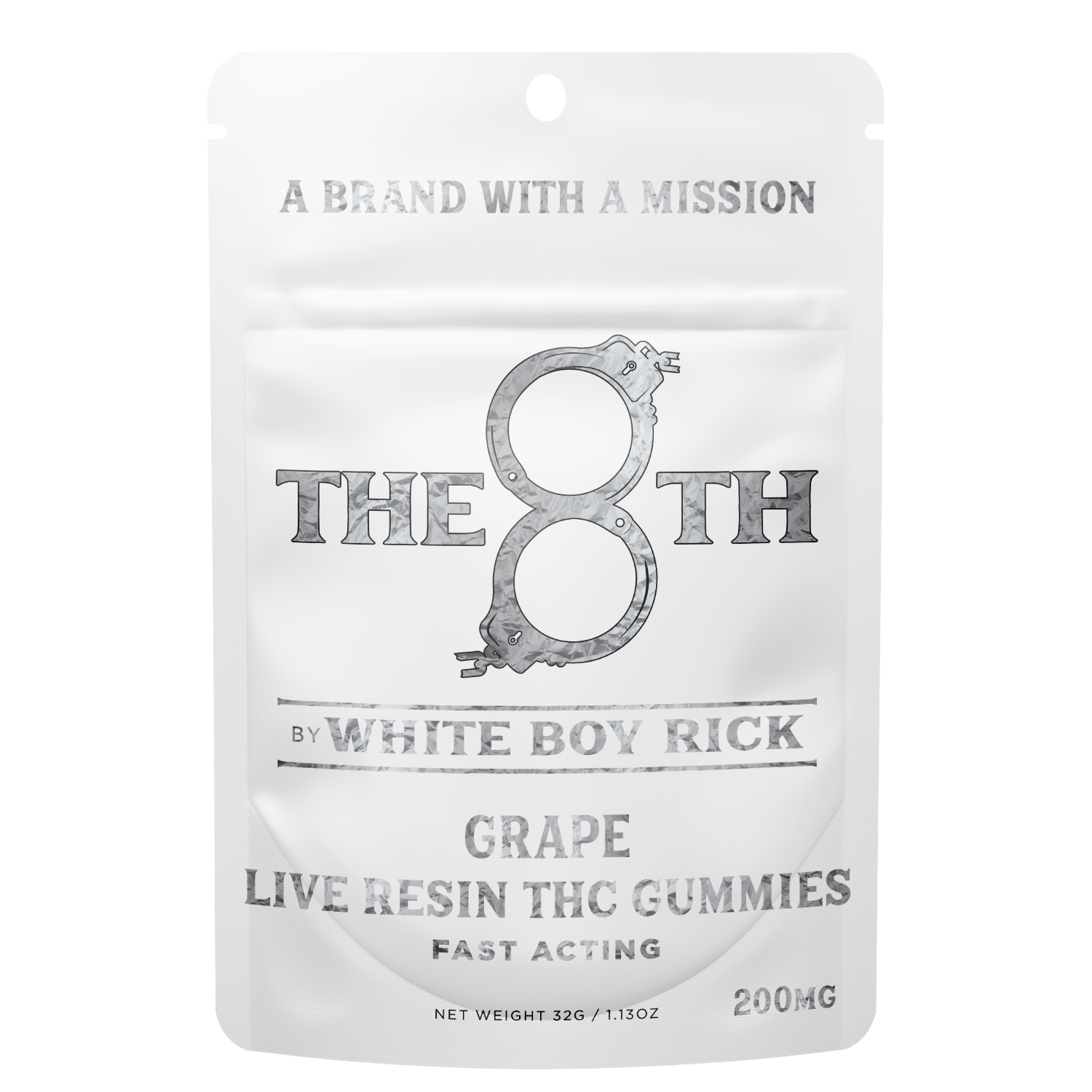 The 8th by White Boy Rick - GRAPE FAST-ACTING LIVE RESIN GUMMIES 200MG - 1