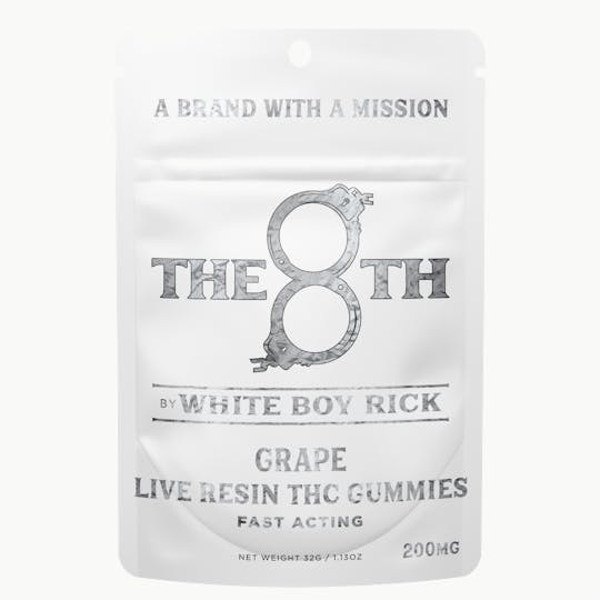 The 8th by White Boy Rick - GRAPE FAST-ACTING LIVE RESIN GUMMIES 200MG - 1