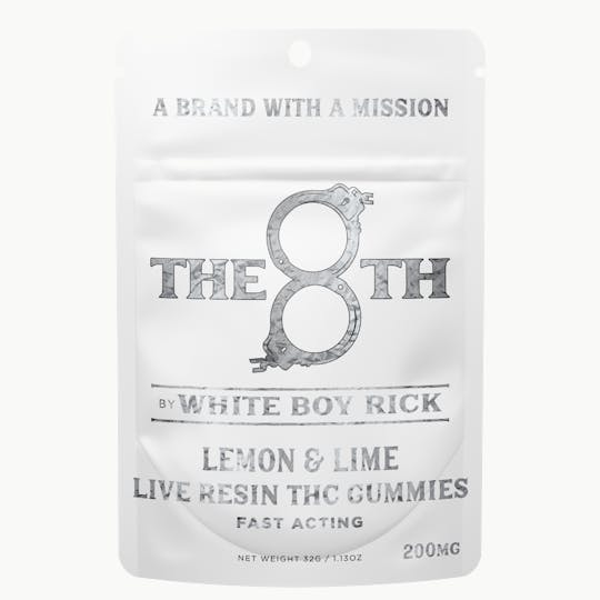 The 8th by White Boy Rick - LEMON AND LIME FAST-ACTING LIVE RESIN GUMMIES 200MG - 1