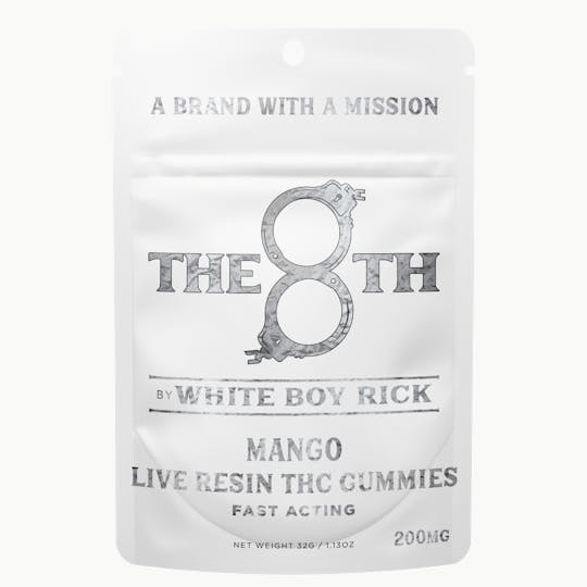 The 8th by White Boy Rick - MANGO FAST-ACTING LIVE RESIN GUMMIES 200MG - 1