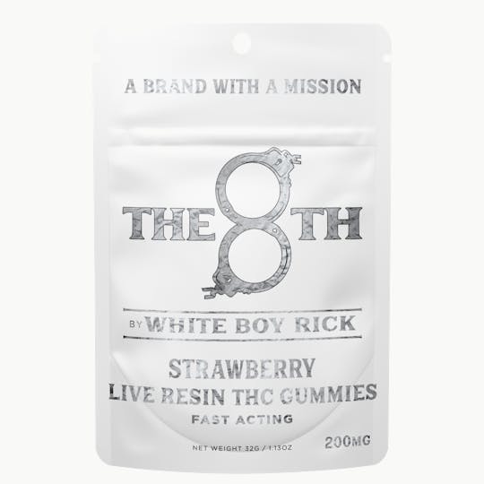 The 8th by White Boy Rick - STRAWBERRY FAST-ACTING LIVE RESIN GUMMIES 200MG - 1