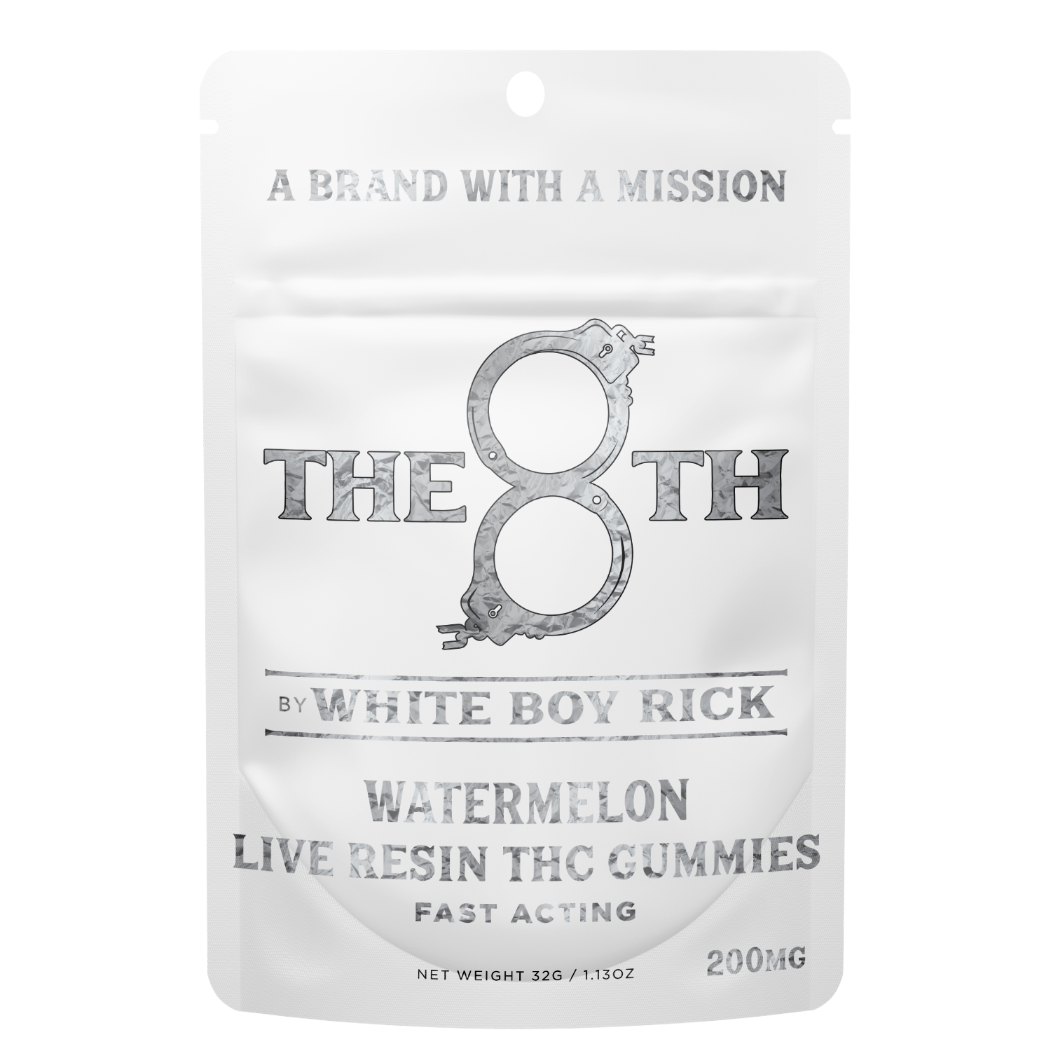 The 8th by White Boy Rick - WATERMELON FAST-ACTING LIVE RESIN GUMMIES 200MG - 1