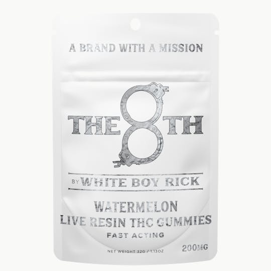 The 8th by White Boy Rick - WATERMELON FAST-ACTING LIVE RESIN GUMMIES 200MG - 1