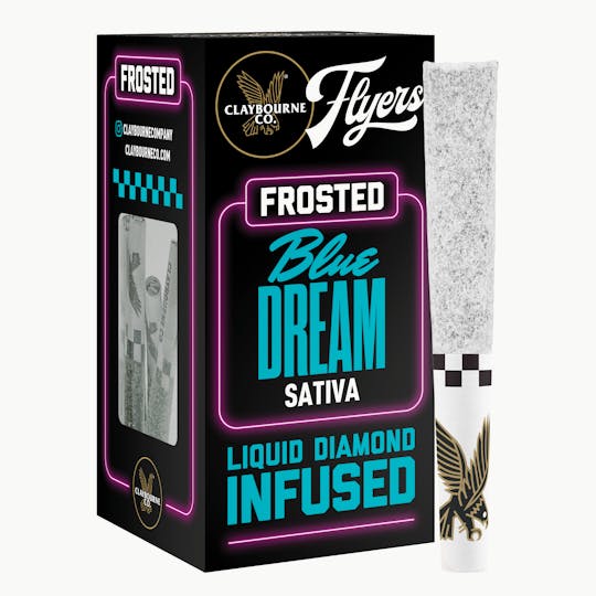 Claybourne Co. - Blue Dream (2.5g) - Diamond Frosted Flyers Pre-Rolls - 1