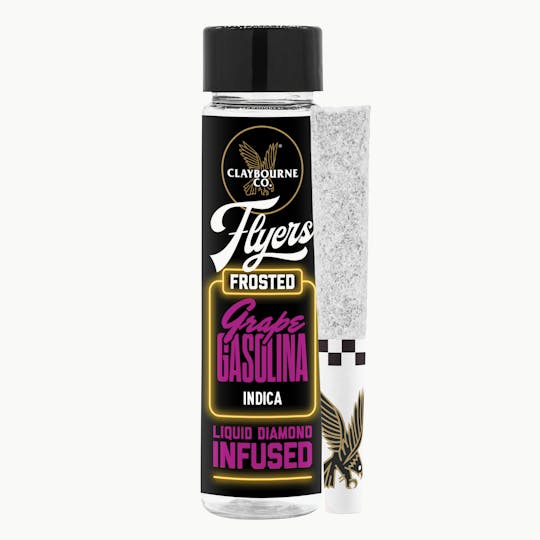 Claybourne Co. - Grape Gasolina (1g) - Diamond Frosted Flyers Pre-Rolls - 1