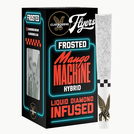 Claybourne Co. - Mango Machine (2.5g) - Diamond Frosted Flyers Pre-Rolls - 1