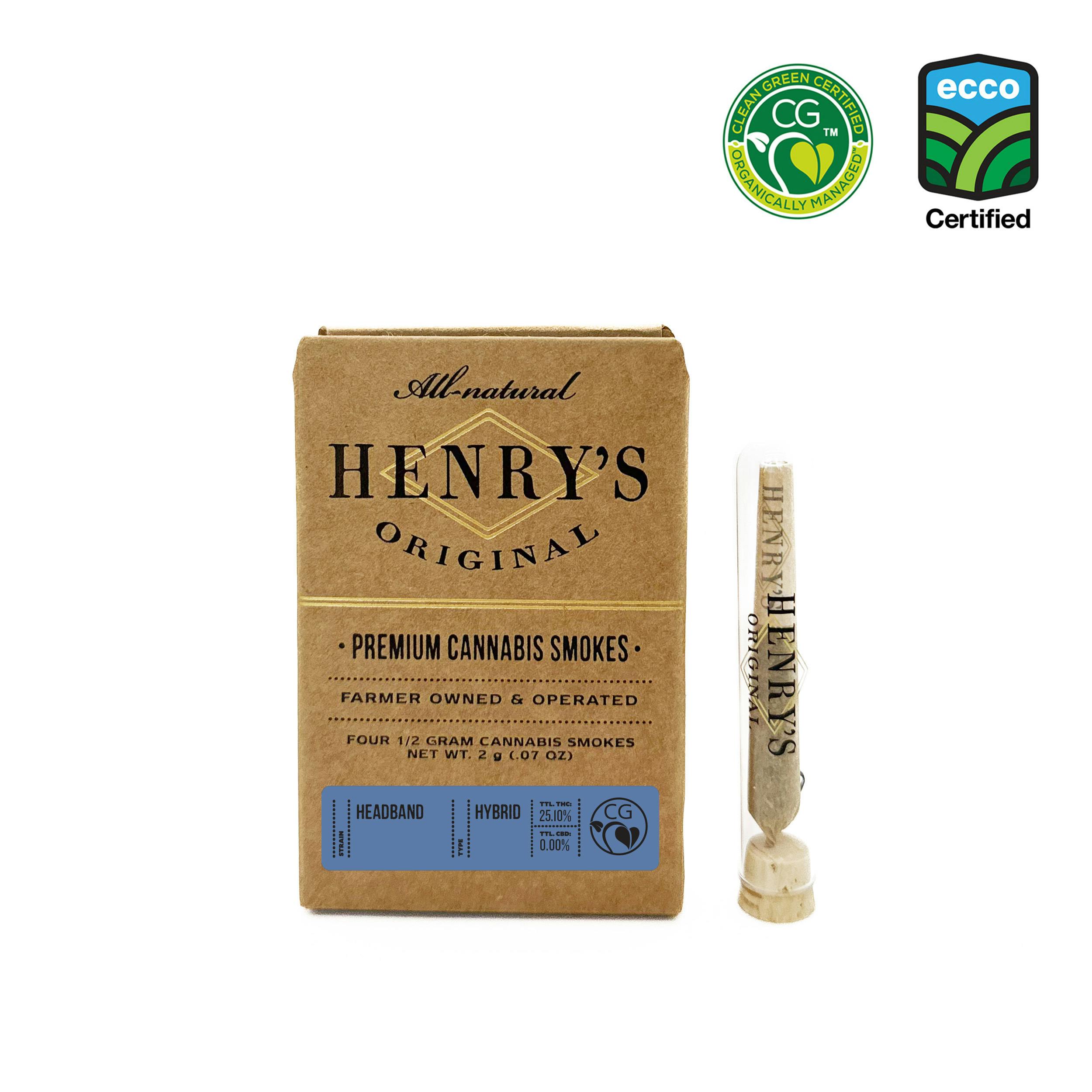 Henry's Original - Henry's Original | Headband | Joints | 0.5g each | 4pk - 1