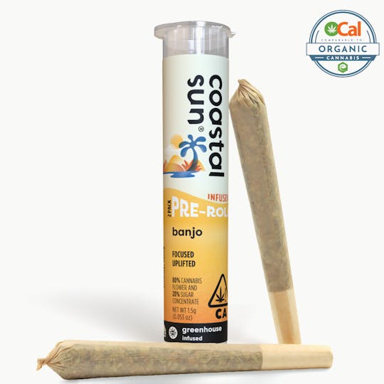Coastal Sun - Banjo Infused Greenhouse 0.75g Pre-Roll 2pk 1.5g - 1