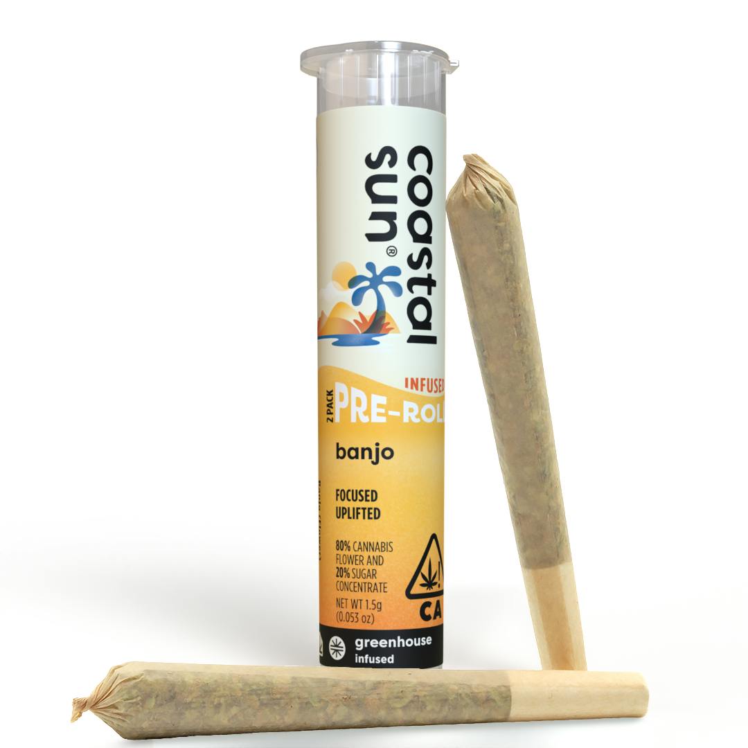Coastal Sun - Banjo Infused Greenhouse 0.75g Pre-Roll 2pk 1.5g - 1