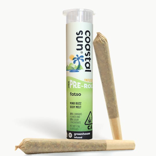 Coastal Sun - Fatso Infused Greenhouse 0.75 Pre-Roll 2pk 1.5g - 1
